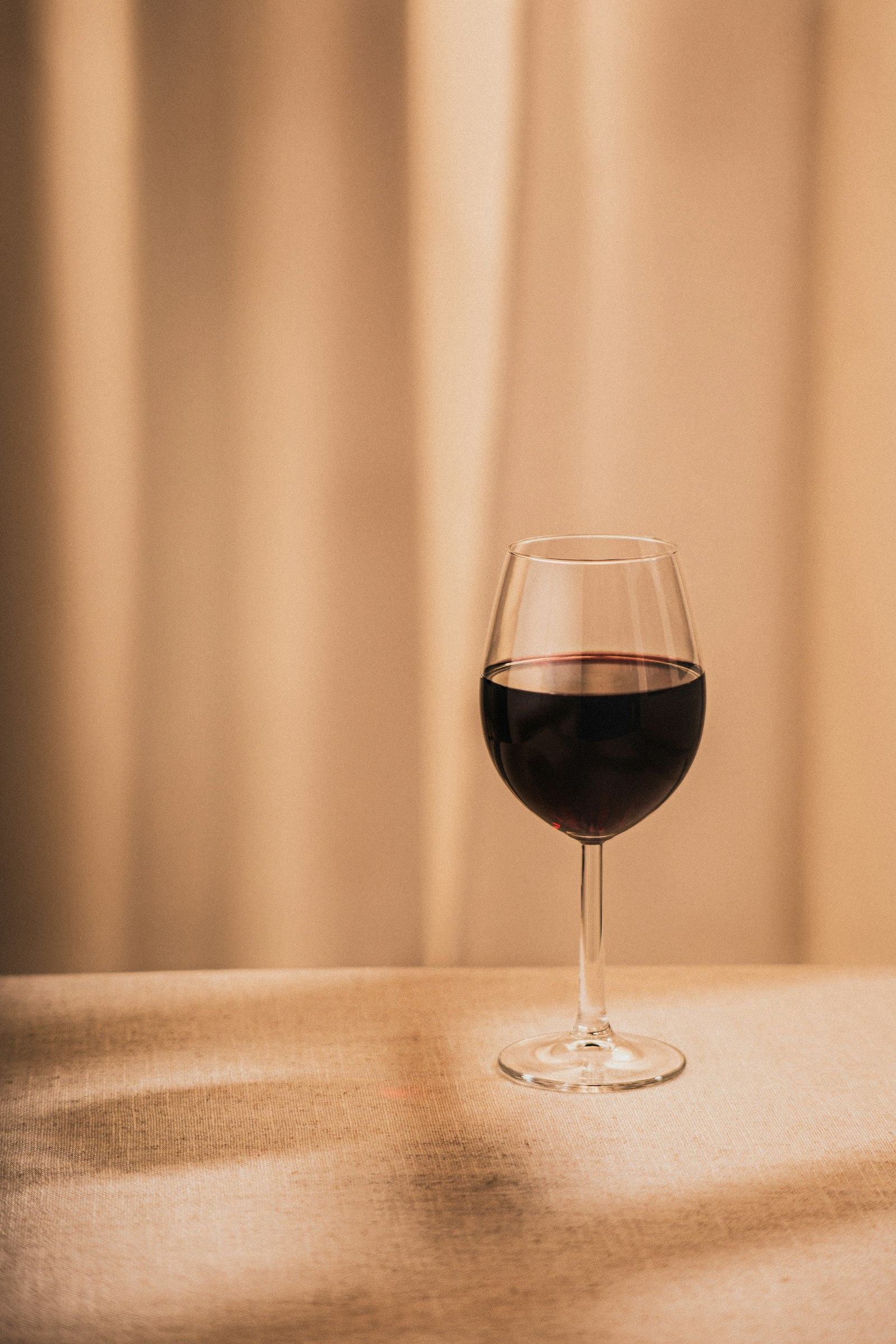 A glass of California red wine